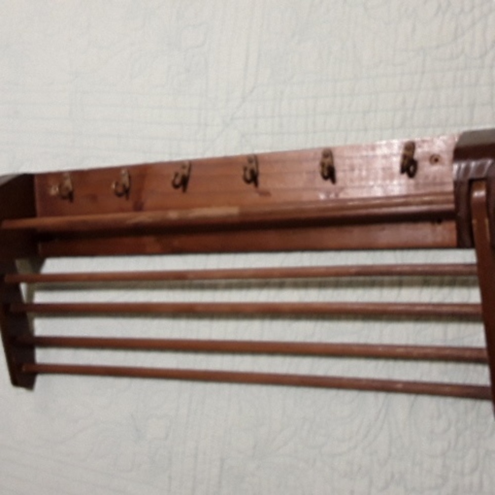 Brown Wooden Wall Display Shelf